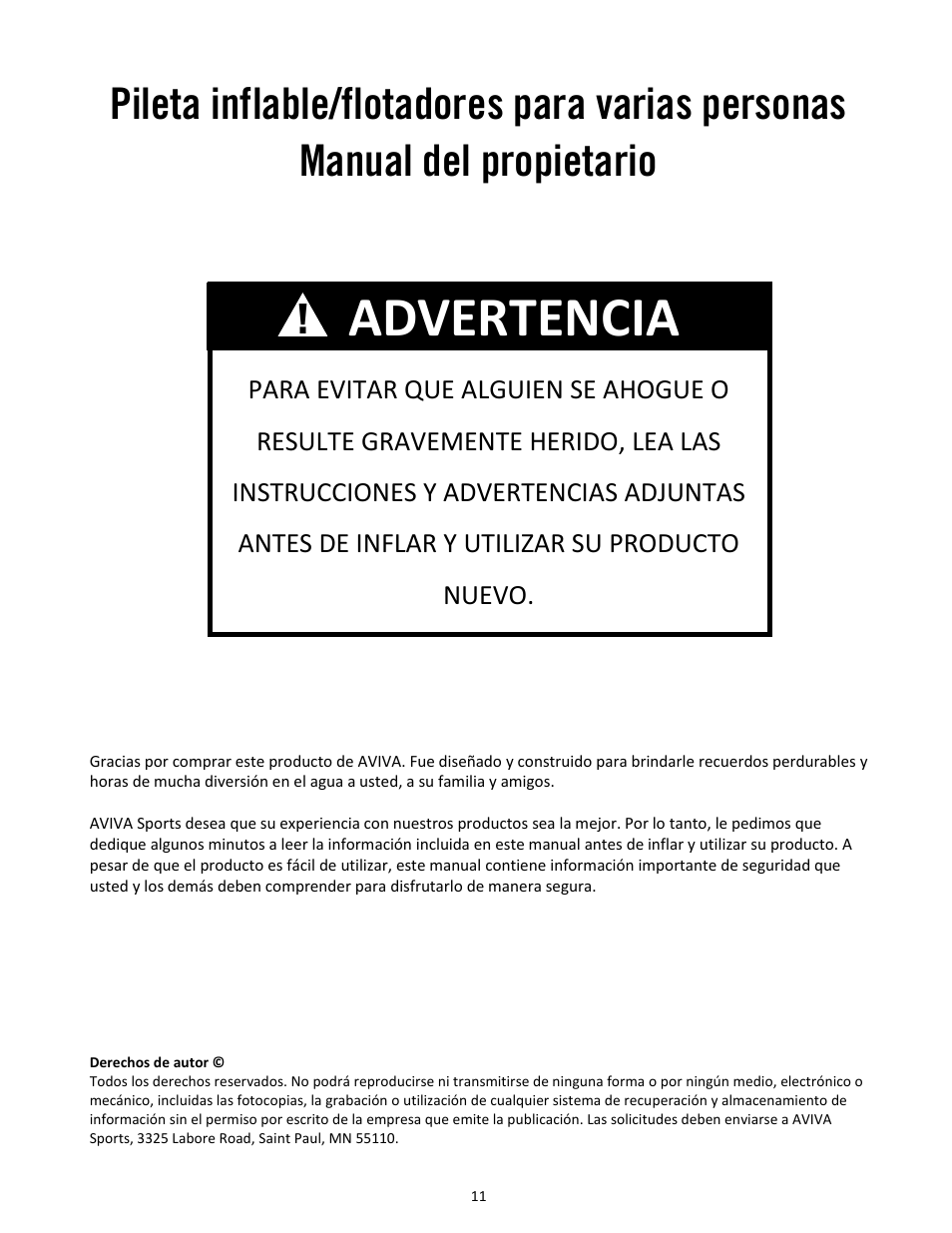 Advertencia | RAVE Sports Apollo Lounge User Manual | Page 12 / 20