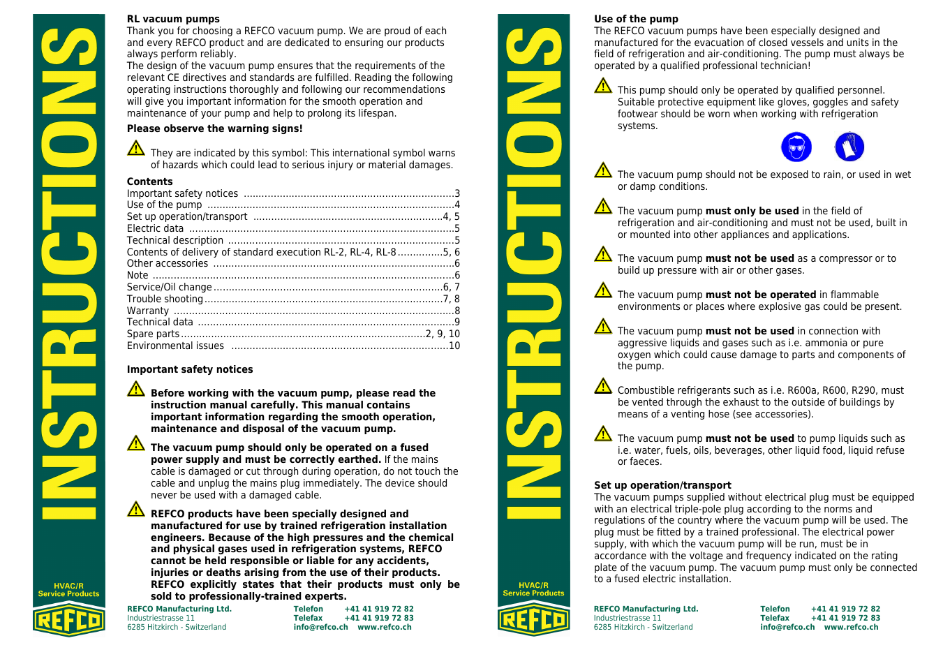 REFCO RL-8 User Manual | Page 2 / 5