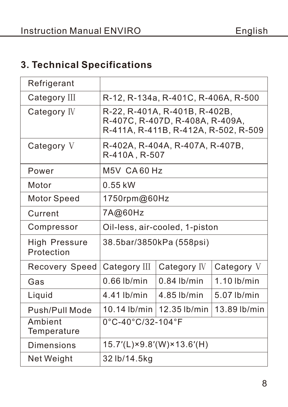 页 11 | REFCO ENVIRO User Manual | Page 11 / 26