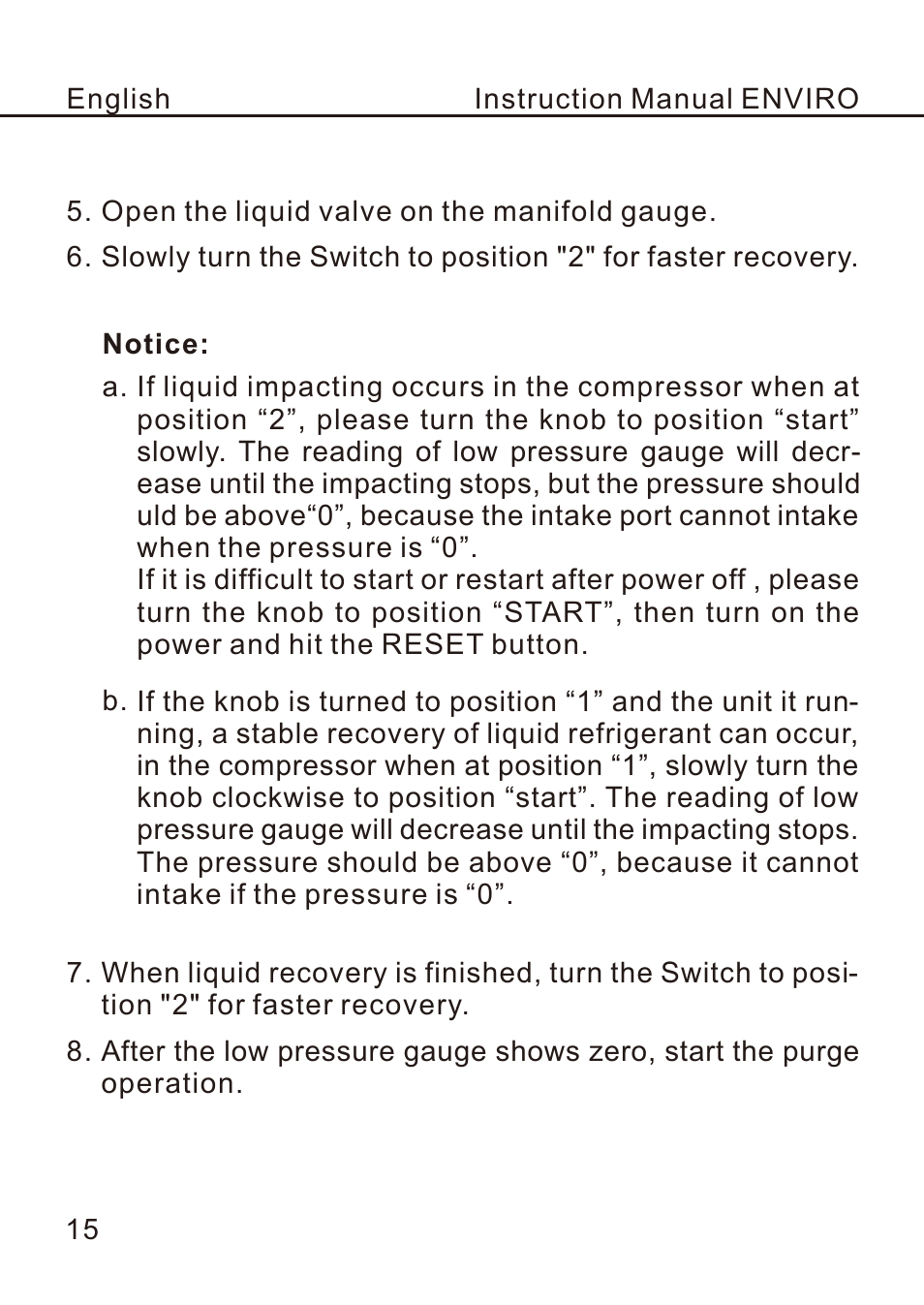 页 18 | REFCO ENVIRO User Manual | Page 18 / 26