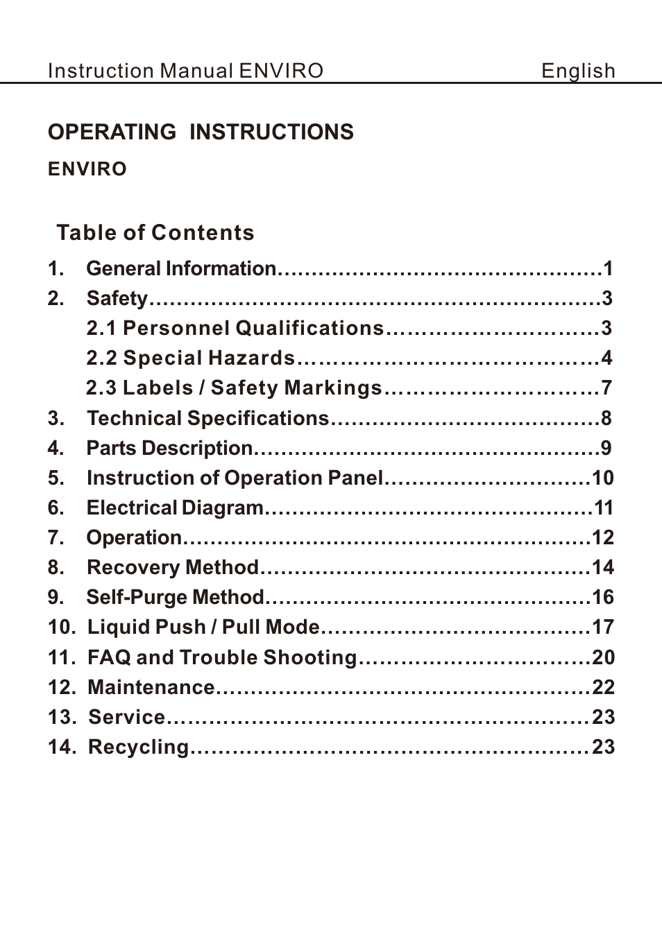 REFCO ENVIRO User Manual | Page 3 / 26