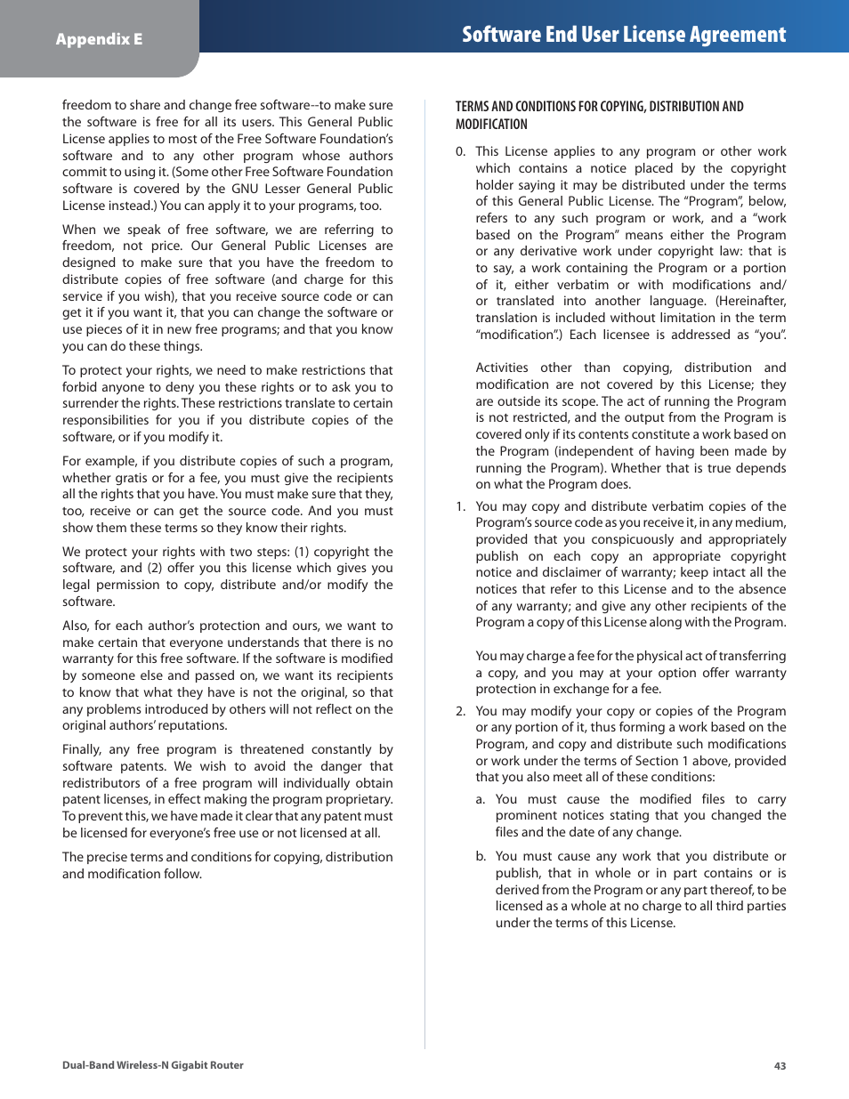 Software end user license agreement | Cisco WRT320N User Manual | Page 44 / 53