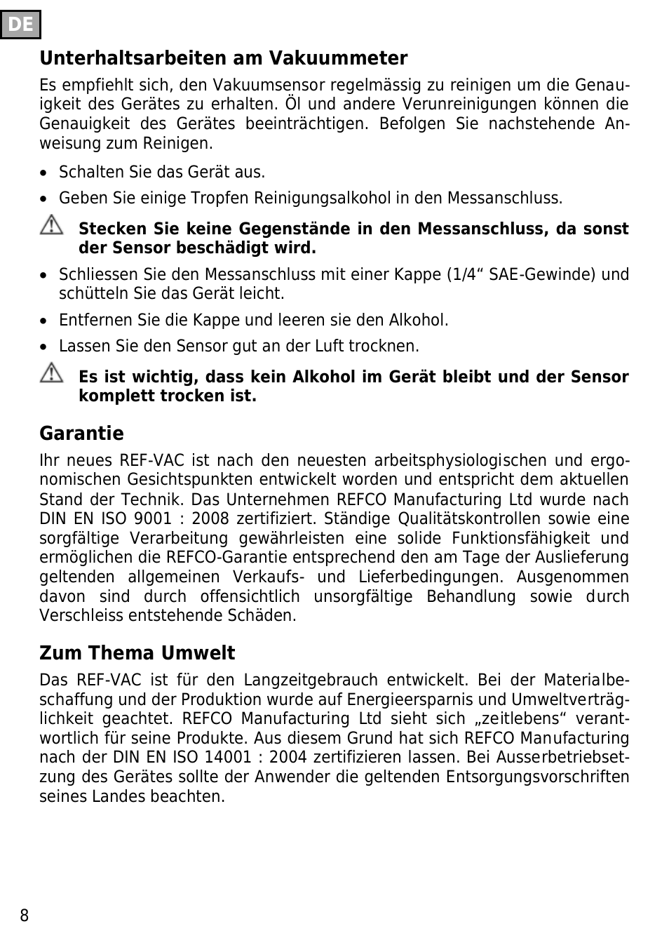 REFCO REF-VAC User Manual | Page 10 / 23