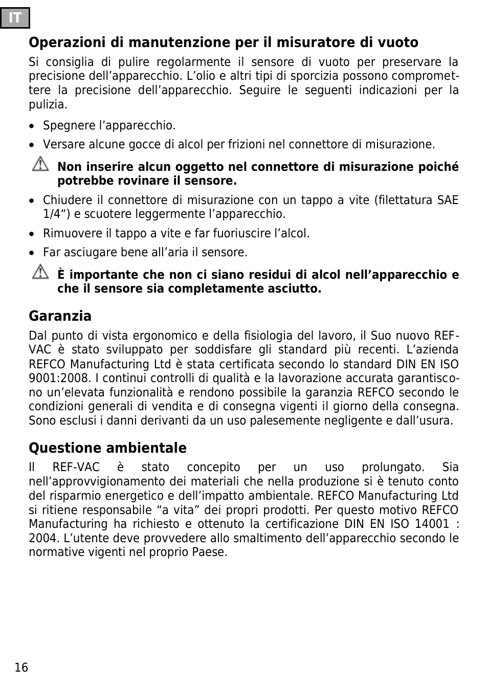 REFCO REF-VAC User Manual | Page 18 / 23