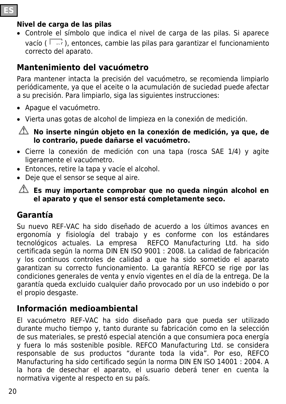 REFCO REF-VAC User Manual | Page 22 / 23