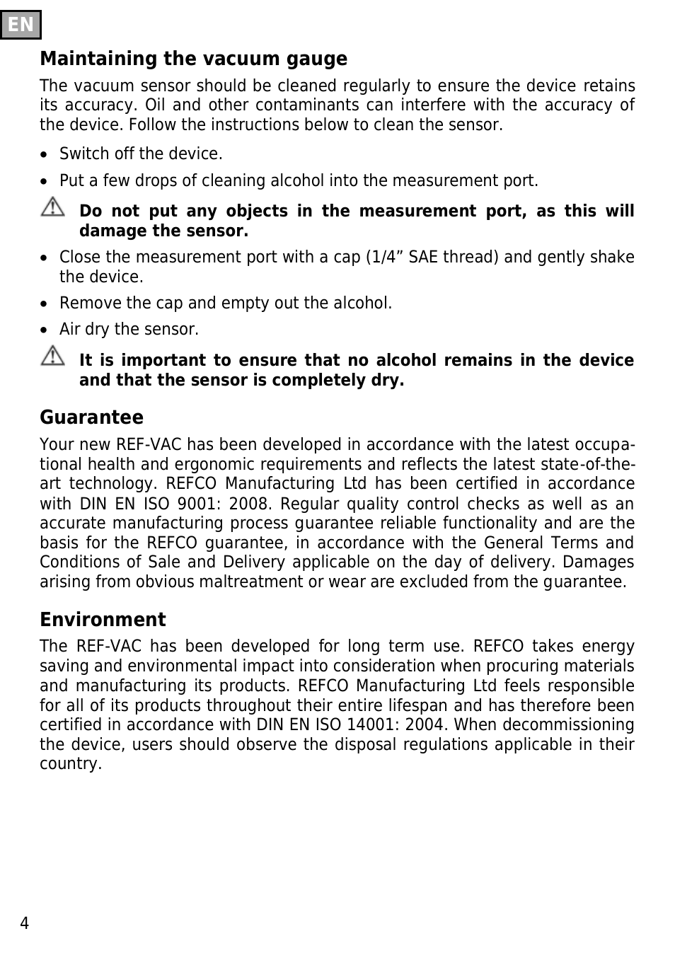 REFCO REF-VAC User Manual | Page 6 / 23