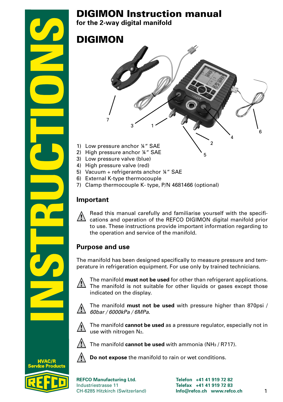 REFCO DIGIMON User Manual | 24 pages