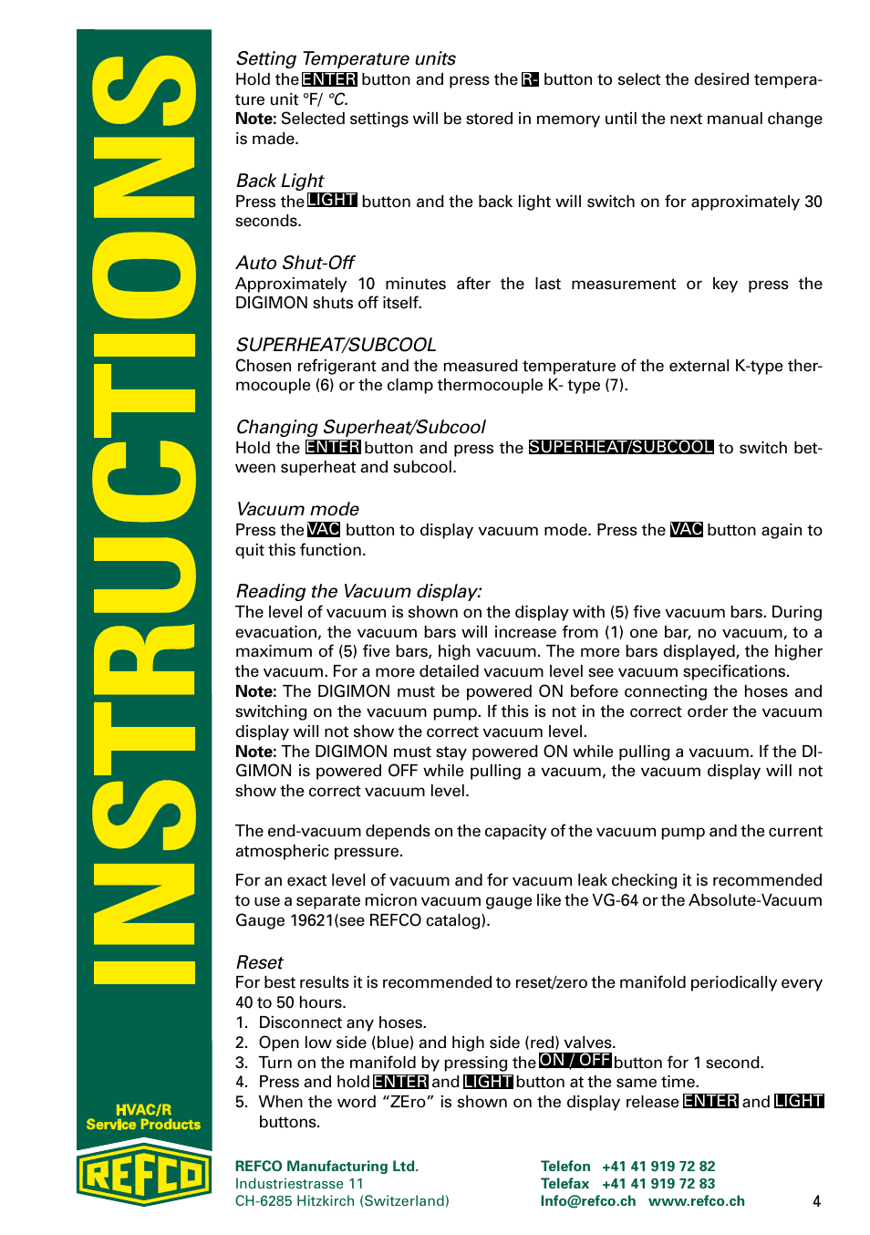 REFCO DIGIMON User Manual | Page 4 / 24