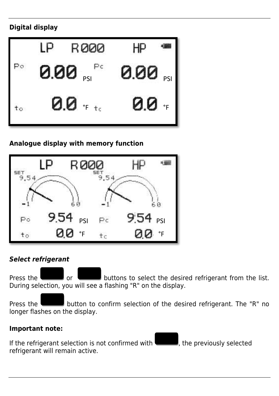 Psi °f psi psi psi °f °f °f | REFCO DIGIMON4 User Manual | Page 10 / 61