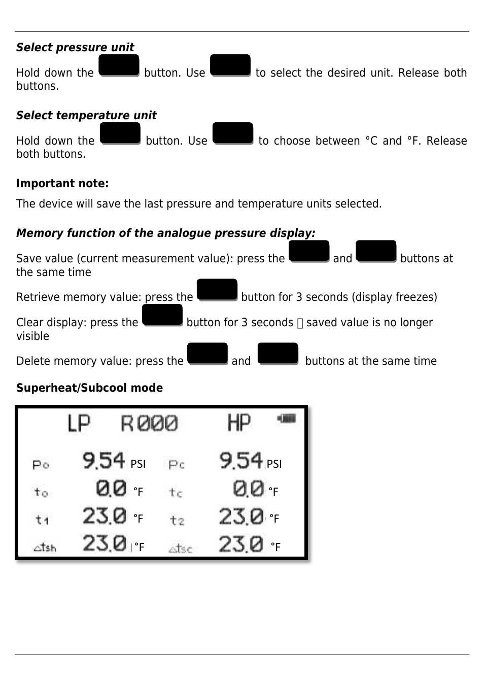 Psi psi °f °f °f °f °f °f | REFCO DIGIMON4 User Manual | Page 11 / 61