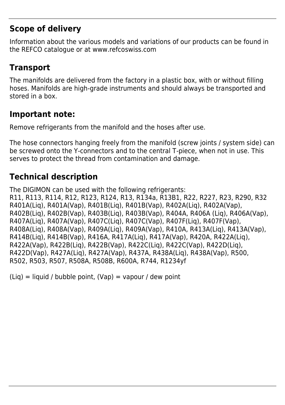 REFCO DIGIMON4 User Manual | Page 6 / 61