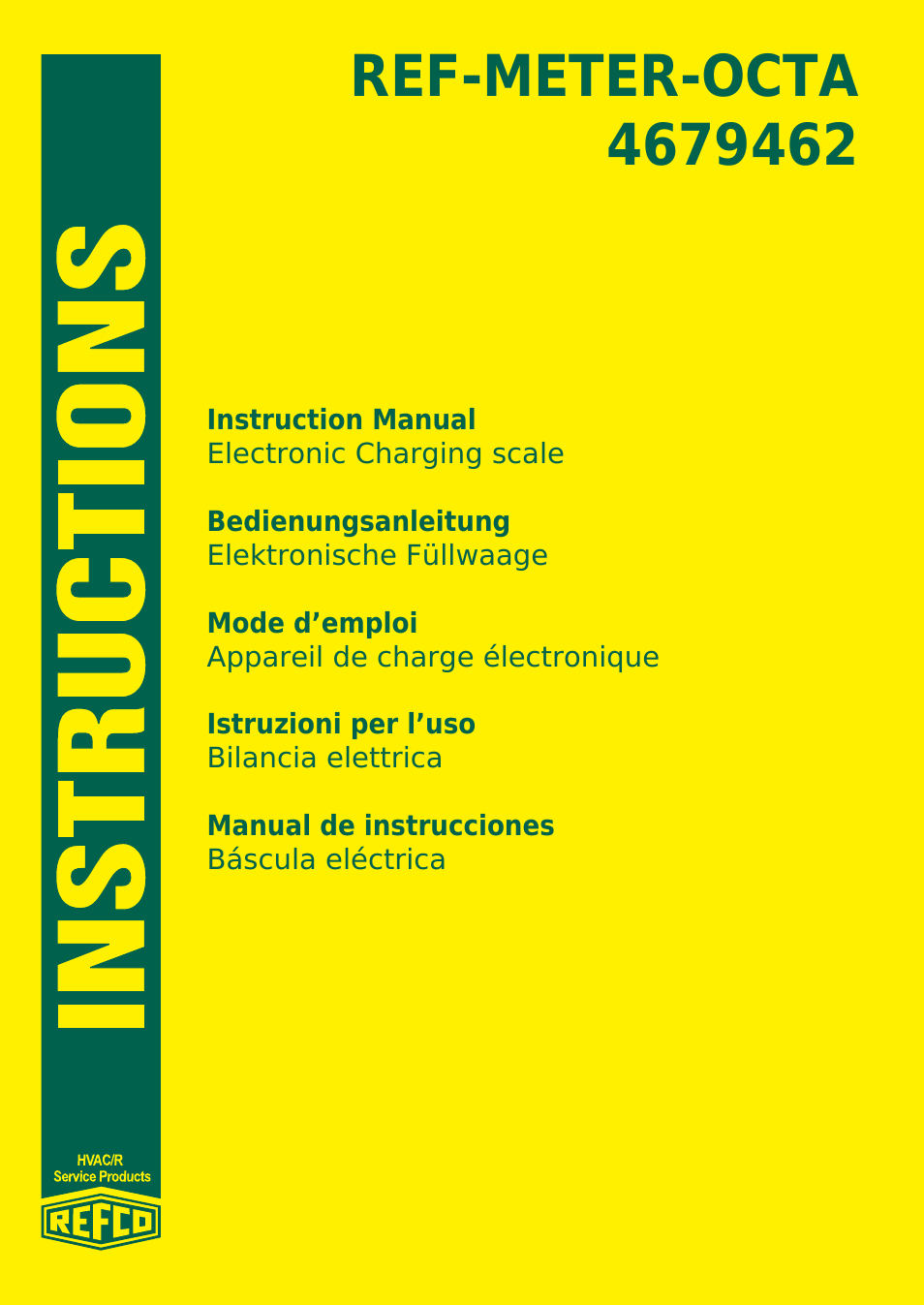 REFCO REF-METER-OCTA User Manual | 70 pages