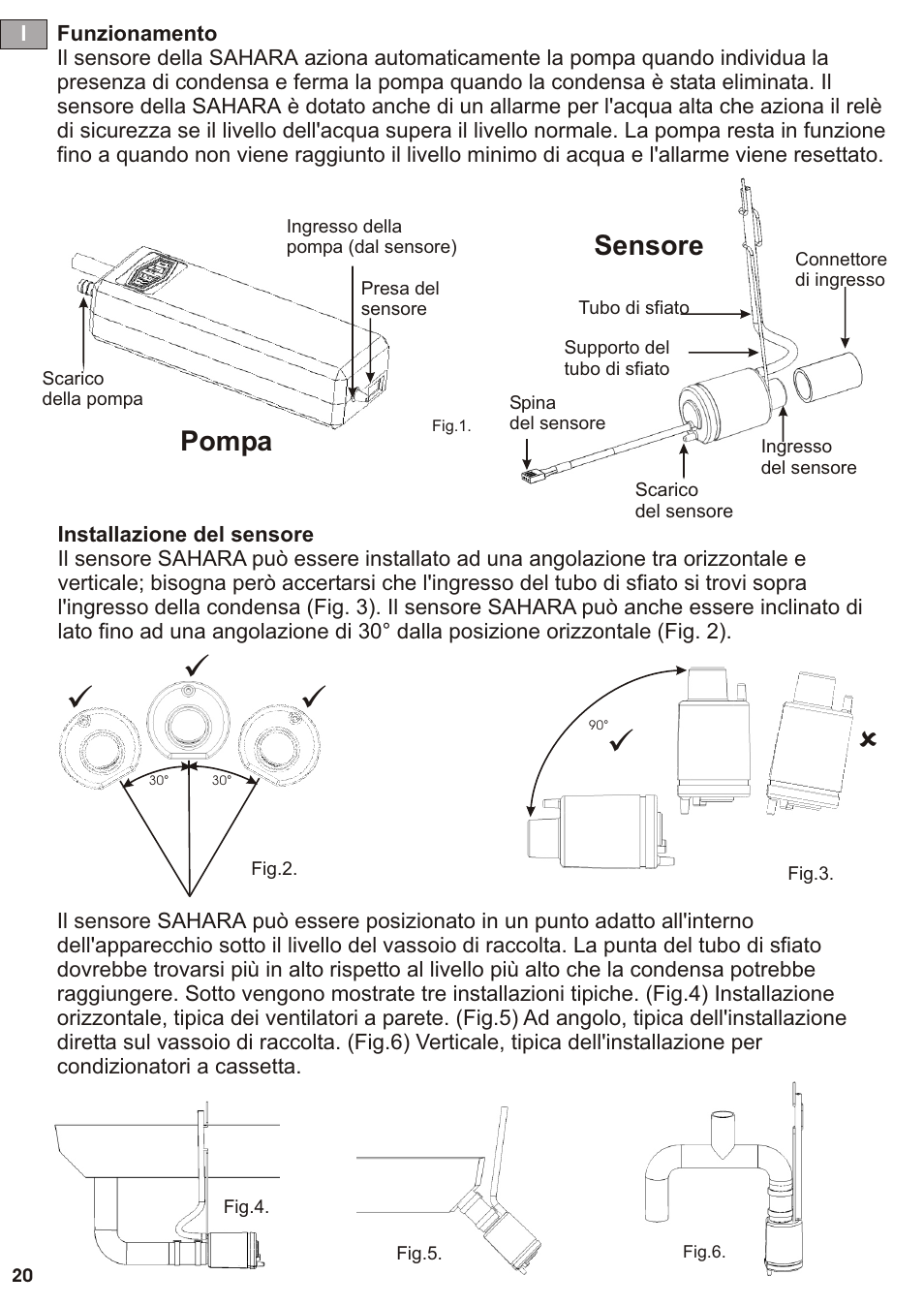 Seite21, Pompa sensore | REFCO SAHARA User Manual | Page 21 / 44