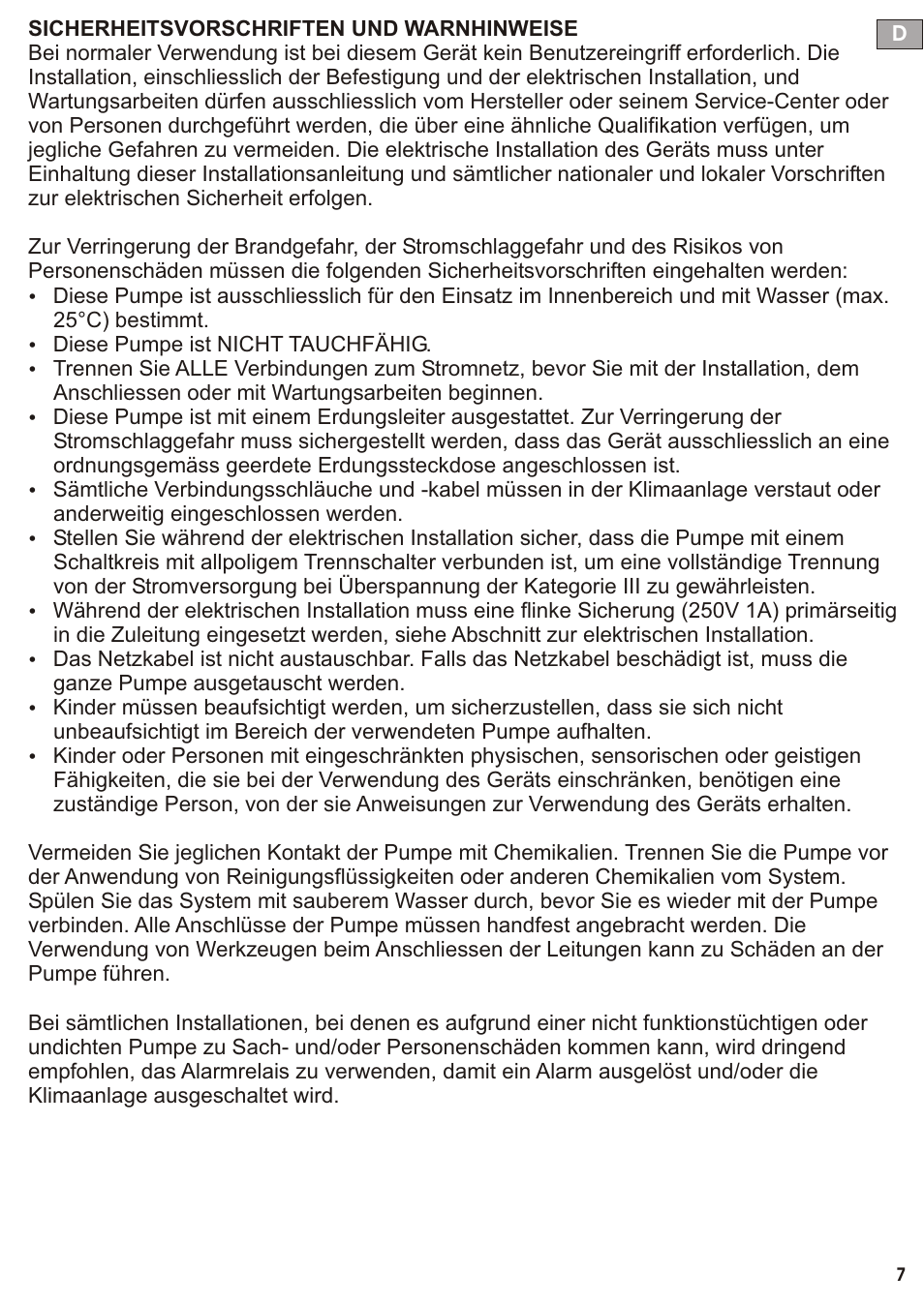 Seite8 | REFCO SAHARA User Manual | Page 8 / 44