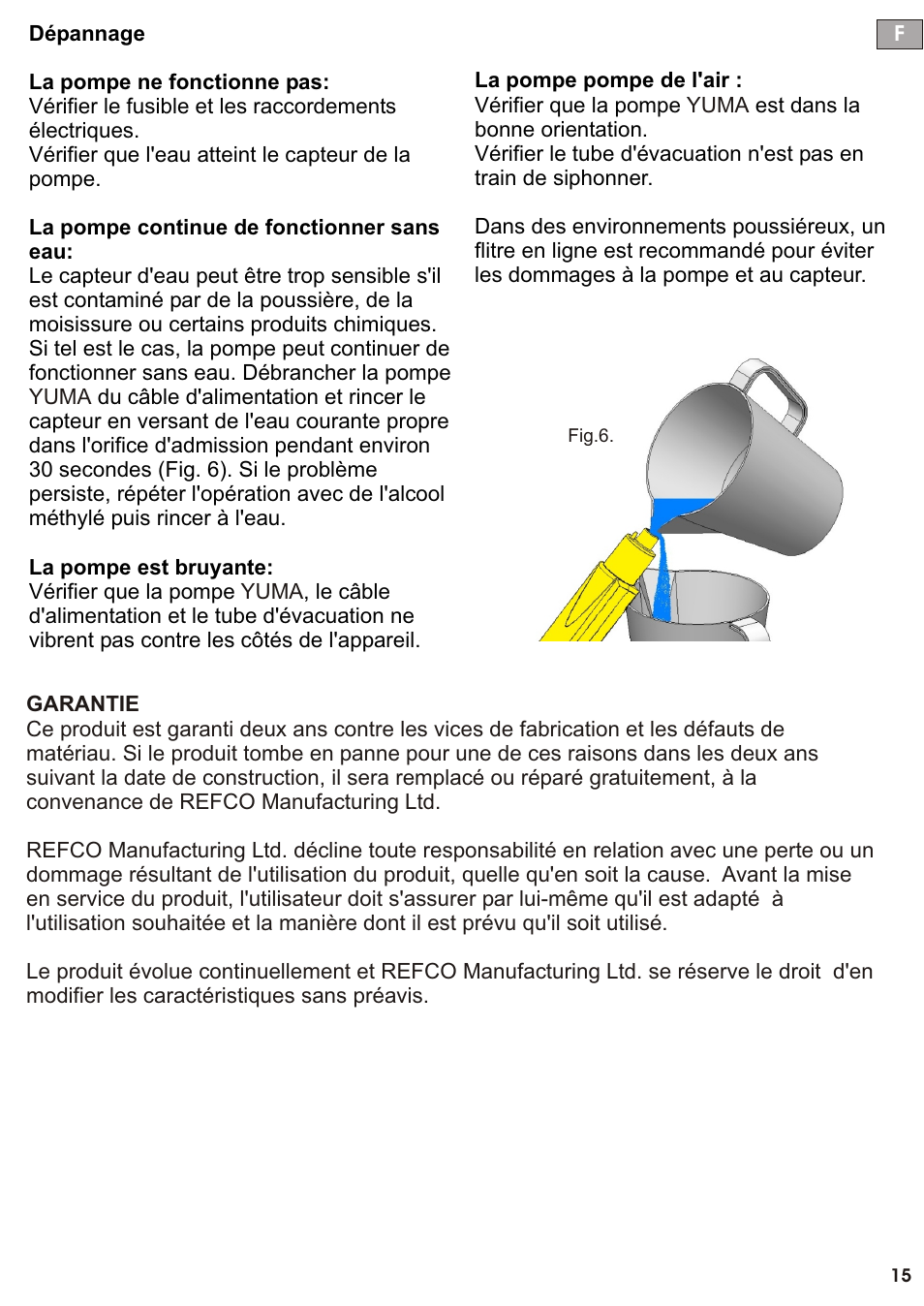 Seite16 | REFCO YUMA User Manual | Page 16 / 38