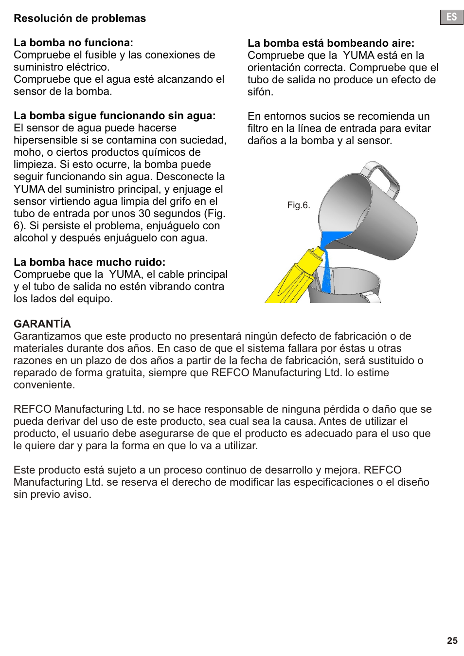 Seite26 | REFCO YUMA User Manual | Page 26 / 38