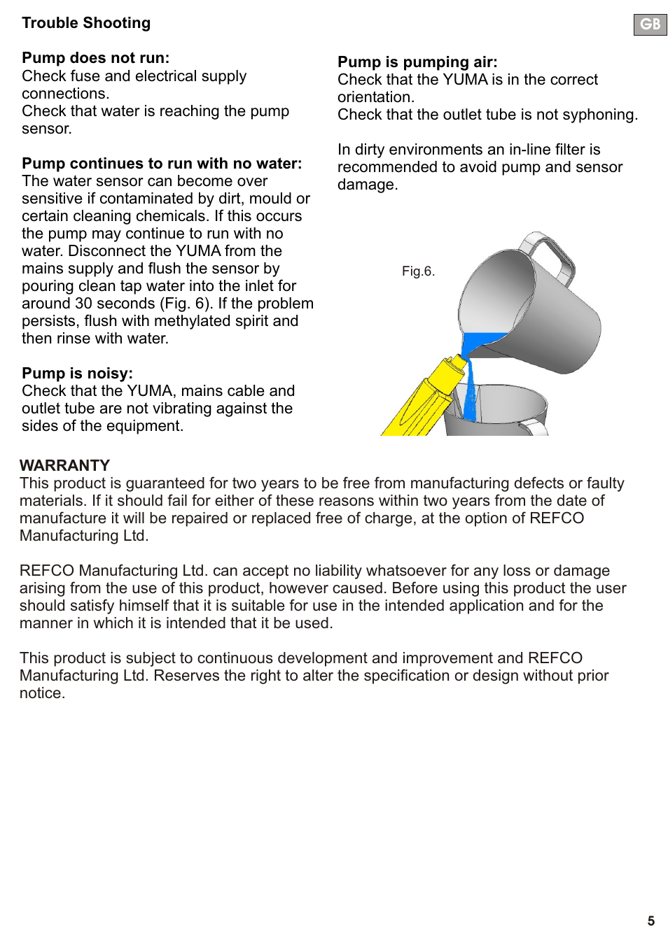 Seite6 | REFCO YUMA User Manual | Page 6 / 38