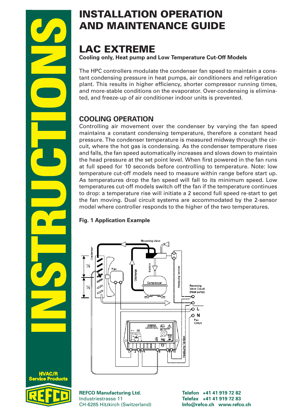 REFCO LAC Extreme User Manual | 12 pages