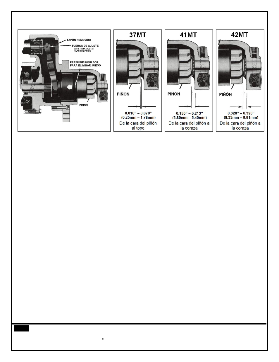 Nota | Remy 42MT Conventional Solenoid User Manual | Page 4 / 4