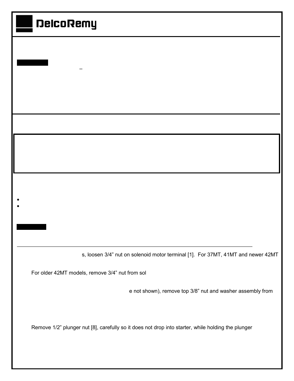 Remy 42MT SSL Solenoids User Manual | 4 pages
