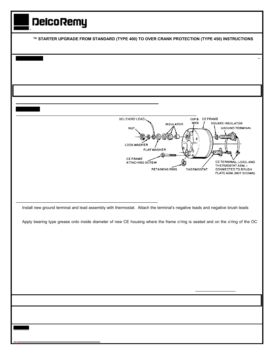 Remy 42MT Upgrade from Standard to OCP User Manual | 4 pages