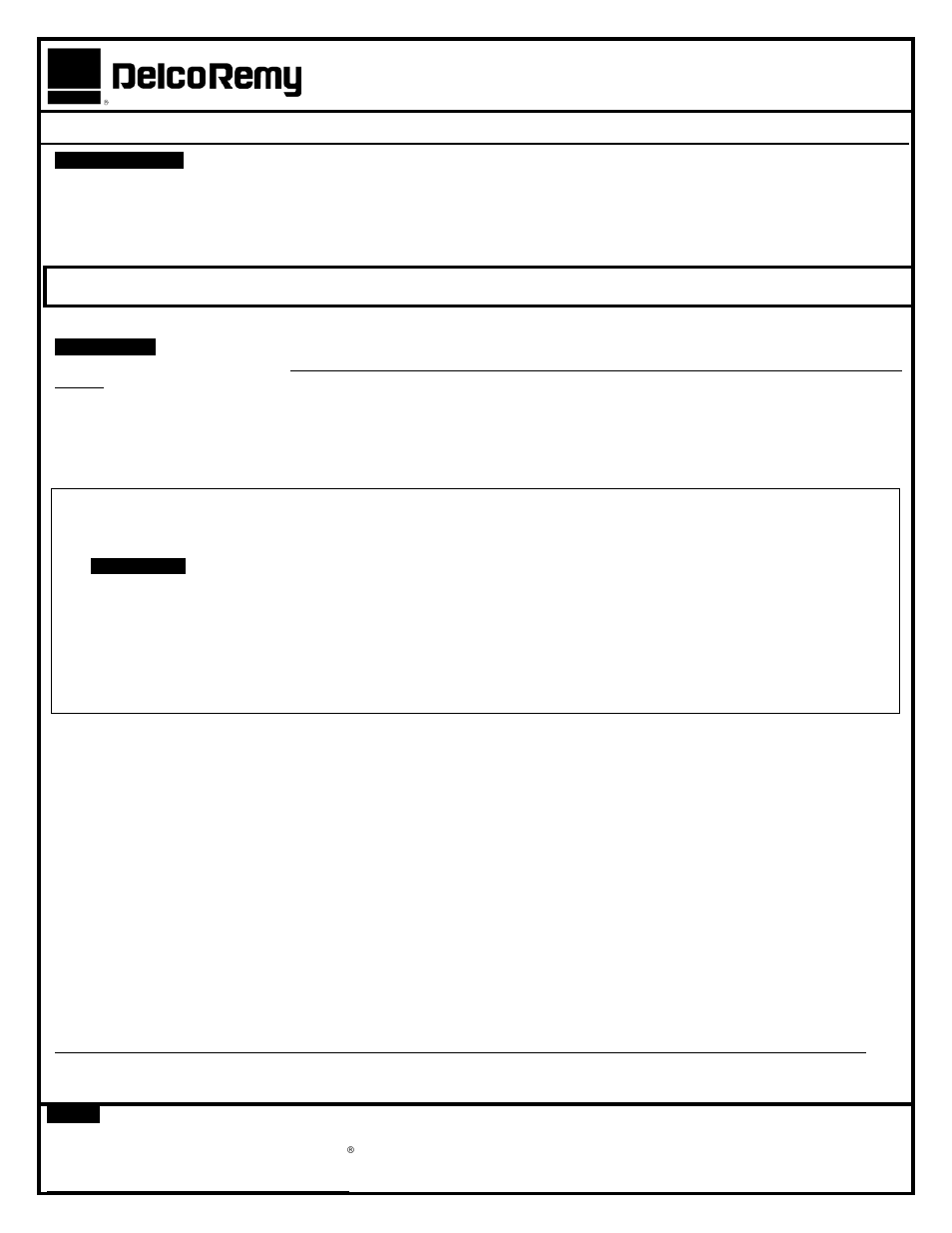 Nota | Remy 50MT Pole Shoe and Field Coil User Manual | Page 3 / 4
