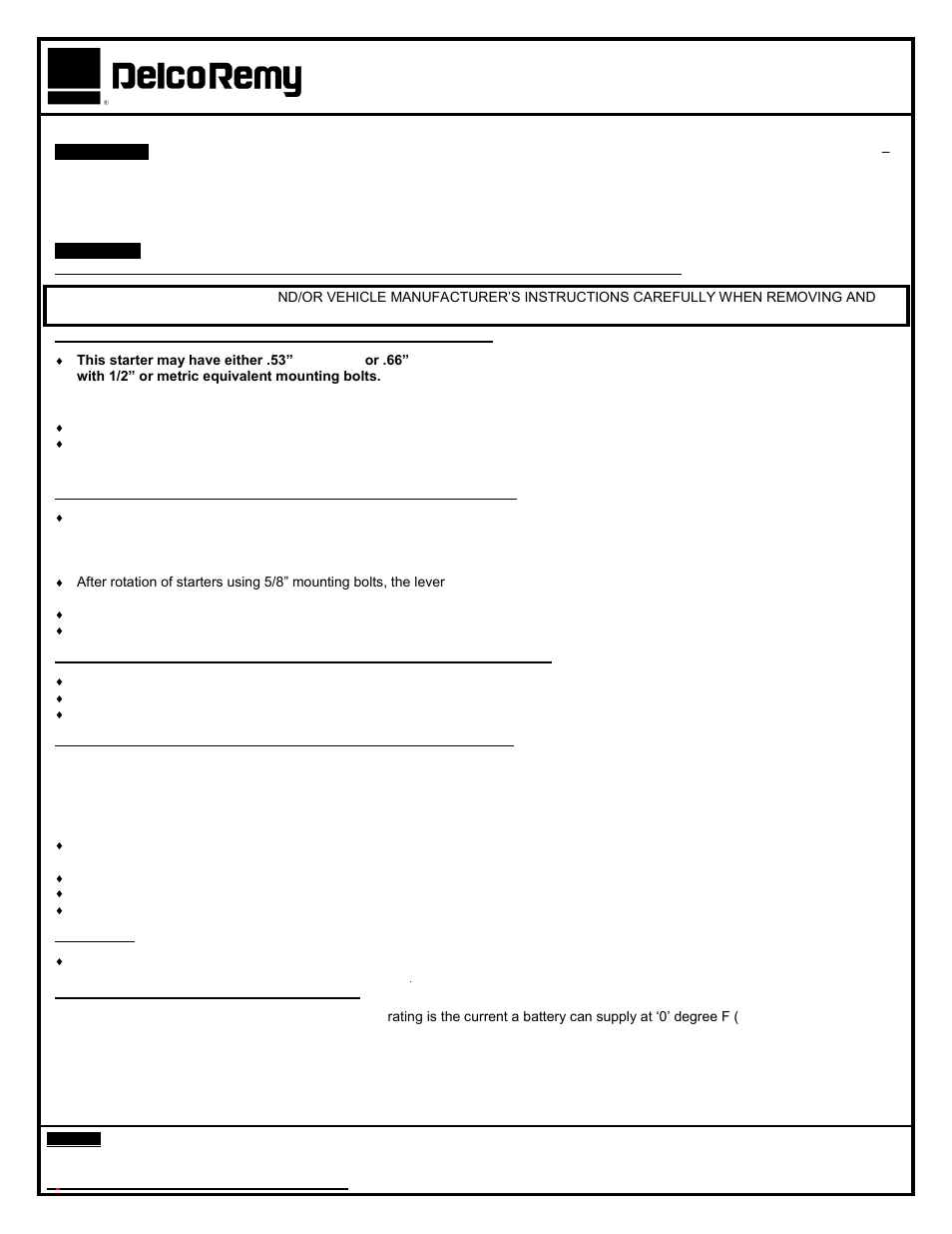 Remy 50MT DELCO REMY HEAVY DUTY STARTING MOTORS User Manual | 2 pages