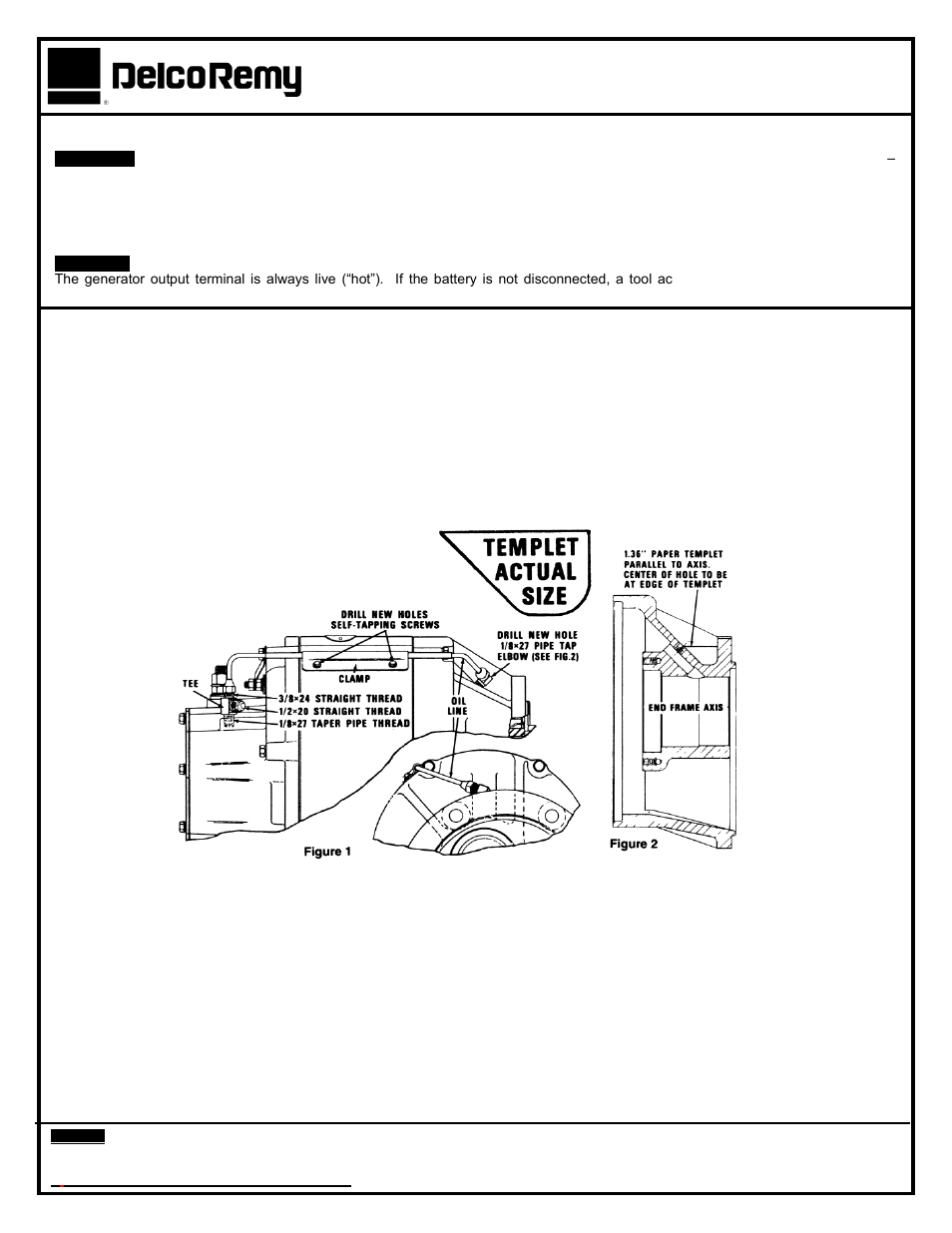 Remy 50DN OIL-COOLED GENERAT0RS User Manual | 2 pages