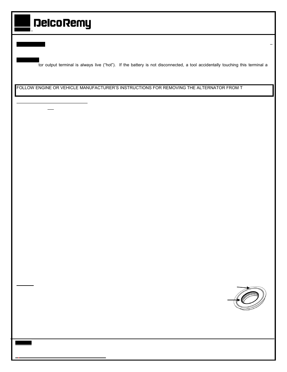 Remy 50DN ALTERNATOR DRIVE END FRAME AND SEAL UPGRADE PACKAGE KIT User Manual | 2 pages