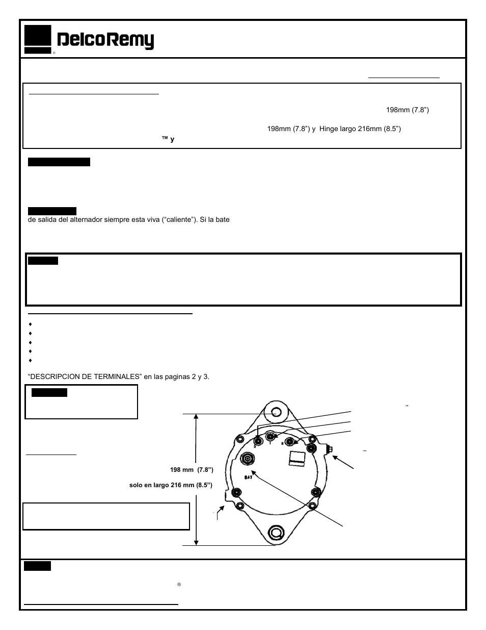 Nota | Remy 28SI™ ALTERNATOR User Manual | Page 4 / 6