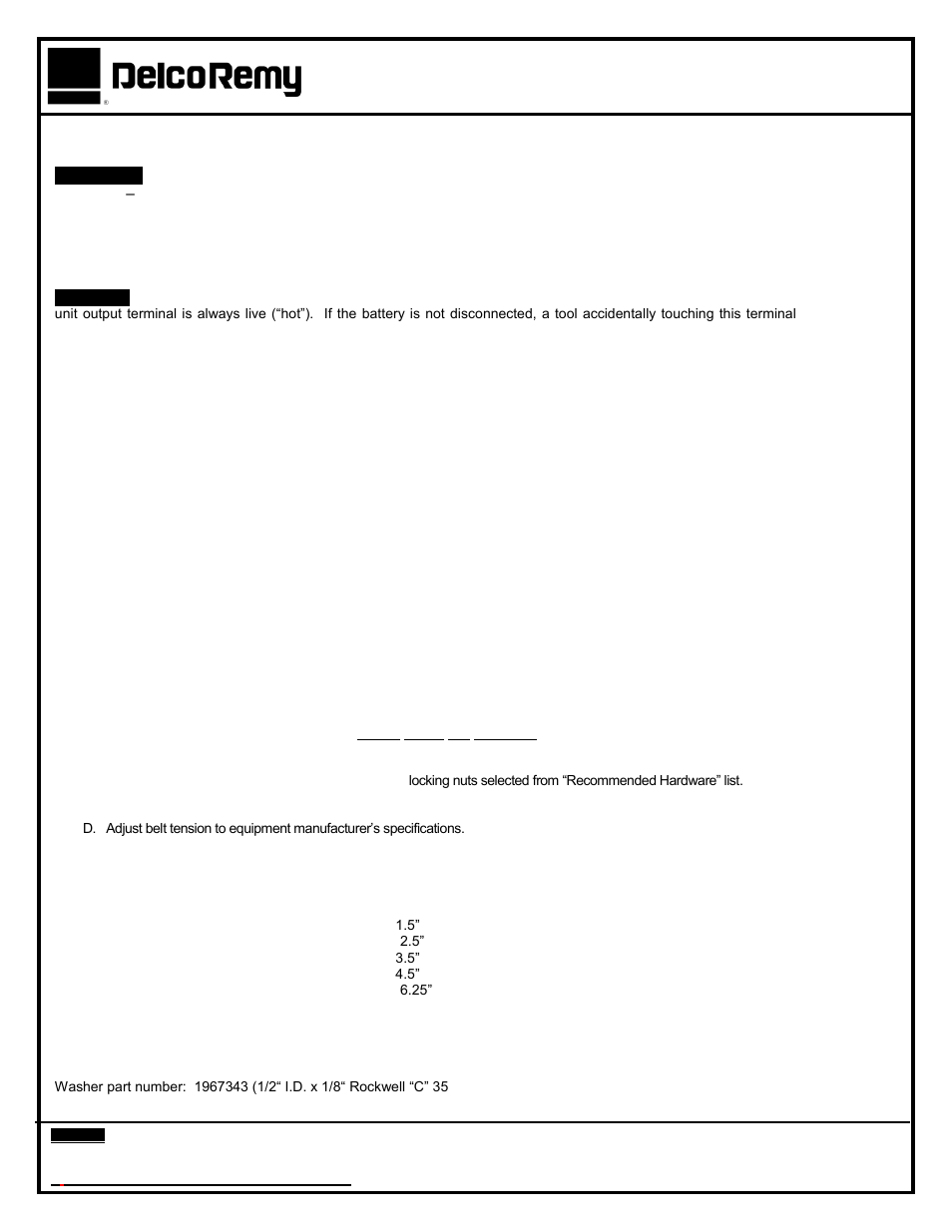 Remy REPLACE D.C. GENERATORS  WITH A 30SI ALTERNATOR User Manual | 2 pages