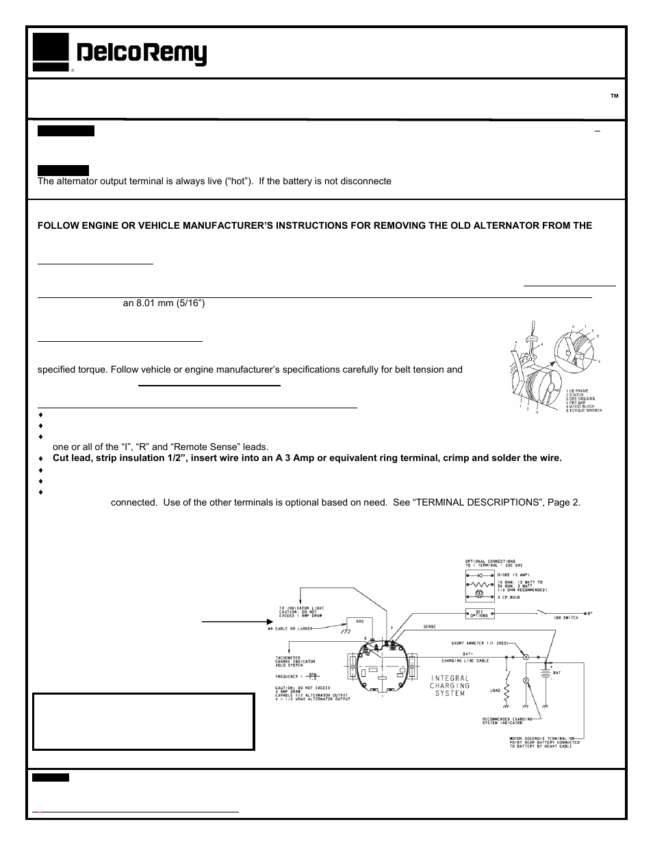 Remy 36SI ALTERNATOR User Manual | 4 pages