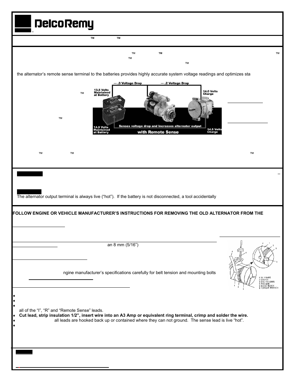 Remy 36SI HP™ ALTERNATOR User Manual | 2 pages