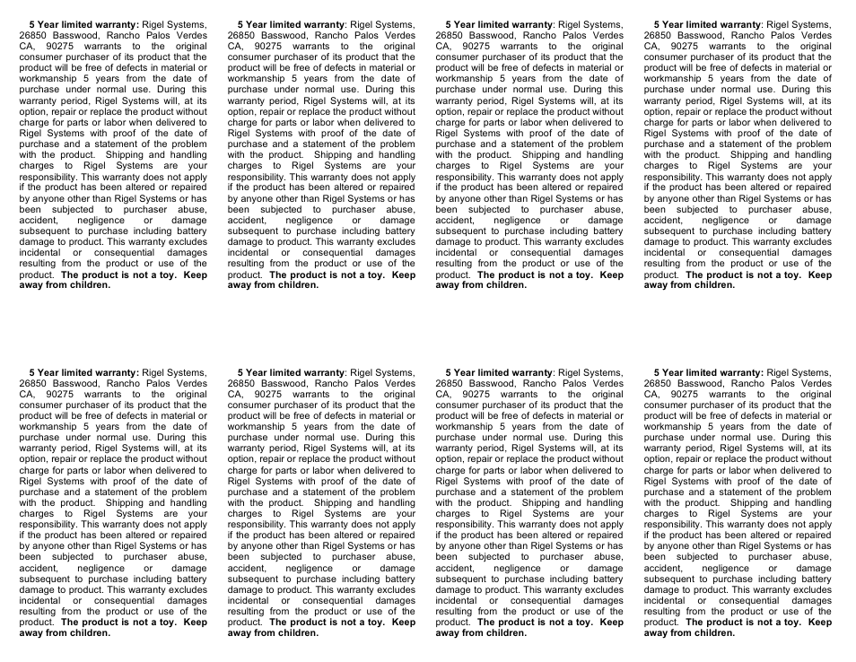 Rigel Systems Skylite User Manual | Page 2 / 2