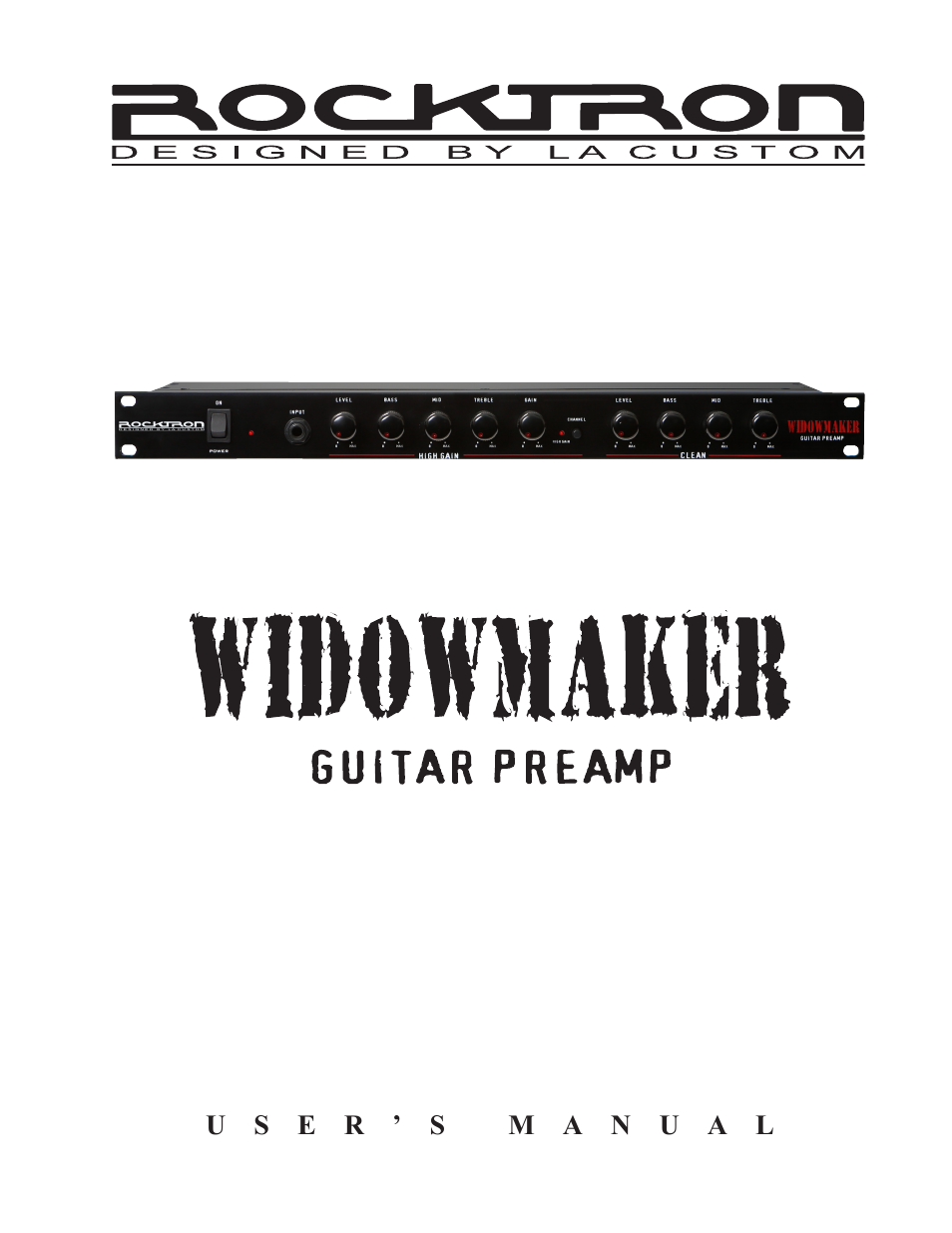 Rocktron Widowmaker User Manual | 12 pages