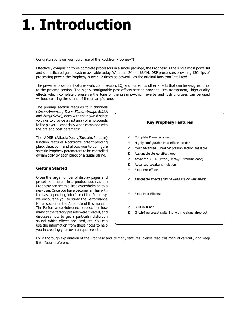 Rocktron Prophesy II User Manual | 96 pages