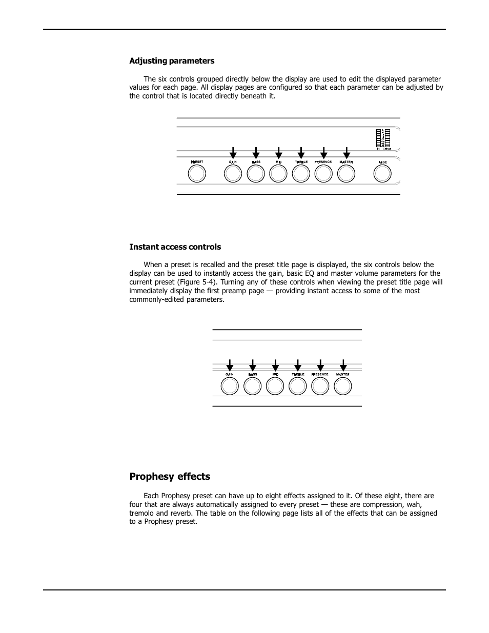 Prophesy effects | Rocktron Prophesy II User Manual | Page 16 / 96