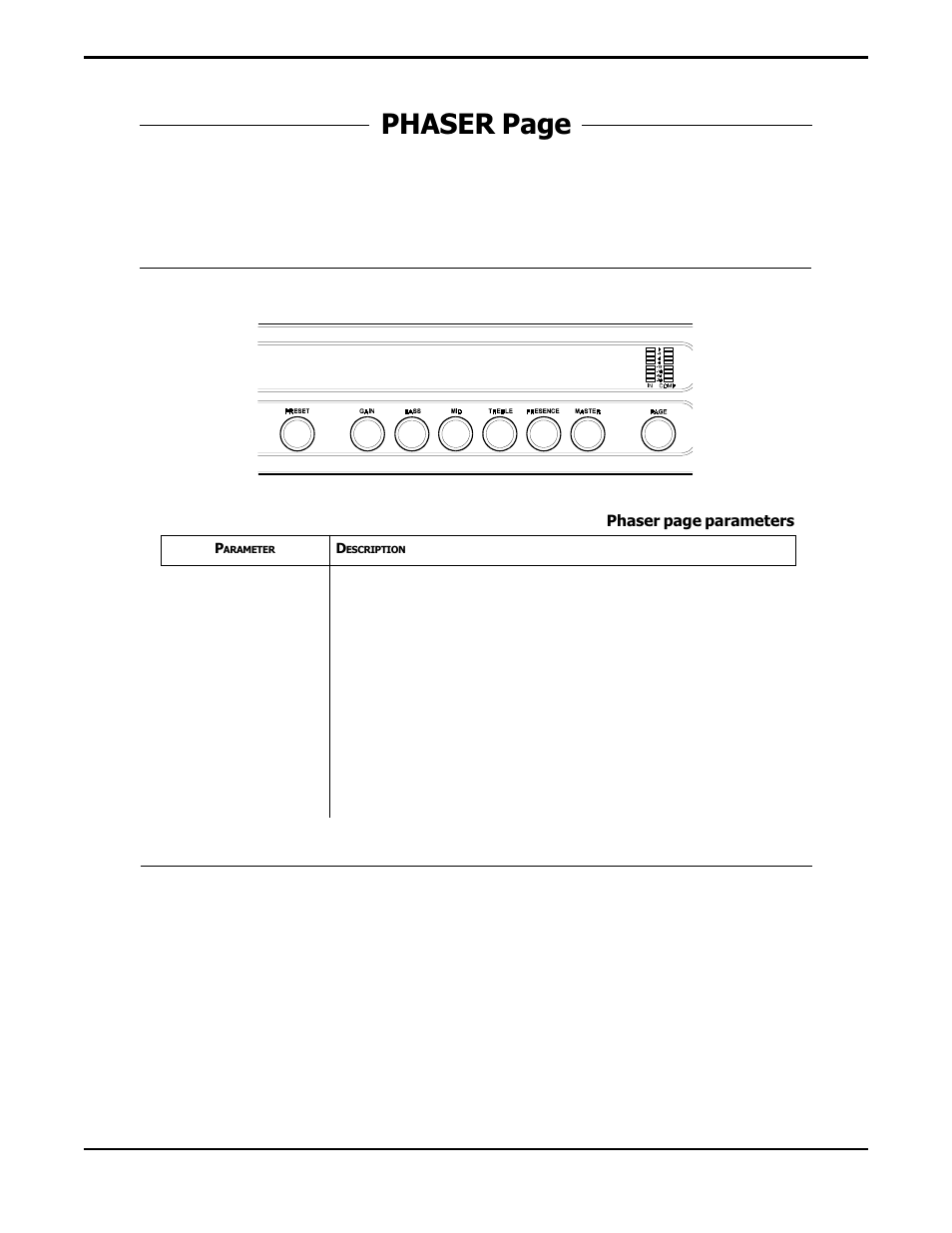 Phaser page | Rocktron Prophesy II User Manual | Page 42 / 96