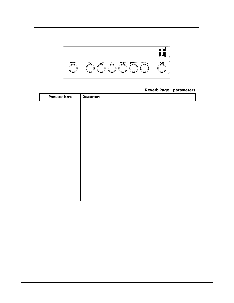 Reverb page 1 | Rocktron Prophesy II User Manual | Page 50 / 96