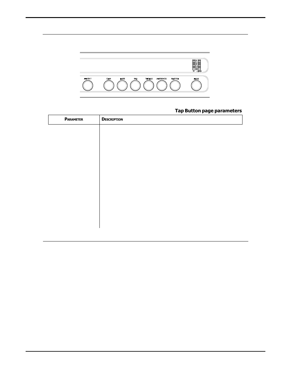 Tap button page | Rocktron Prophesy II User Manual | Page 61 / 96