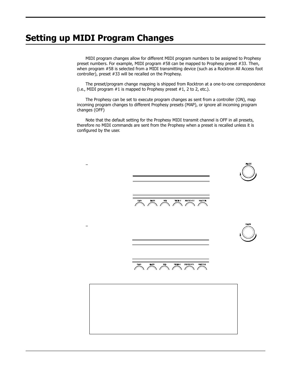 Setting up midi program changes | Rocktron Prophesy II User Manual | Page 80 / 96