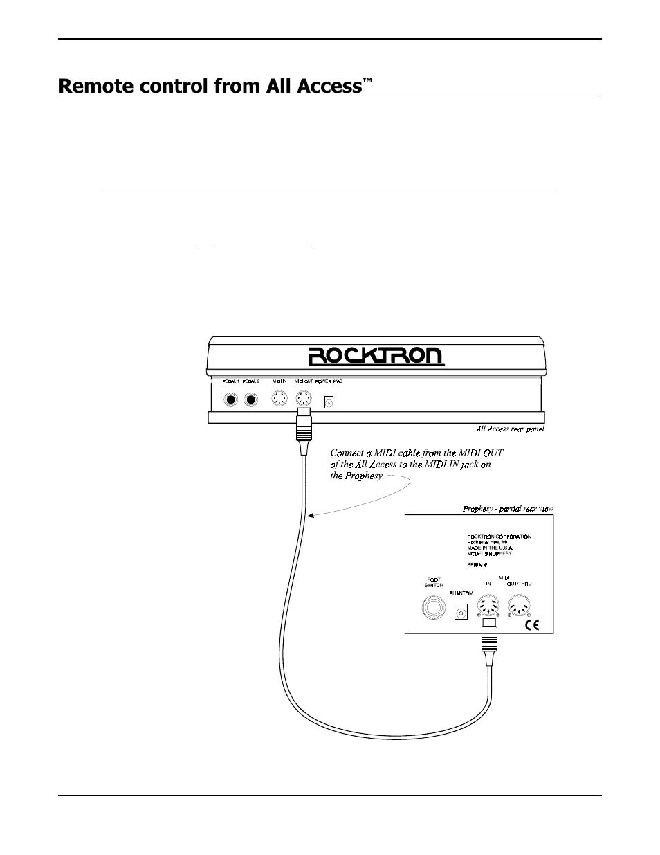 Remote control from all access | Rocktron Prophesy II User Manual | Page 84 / 96
