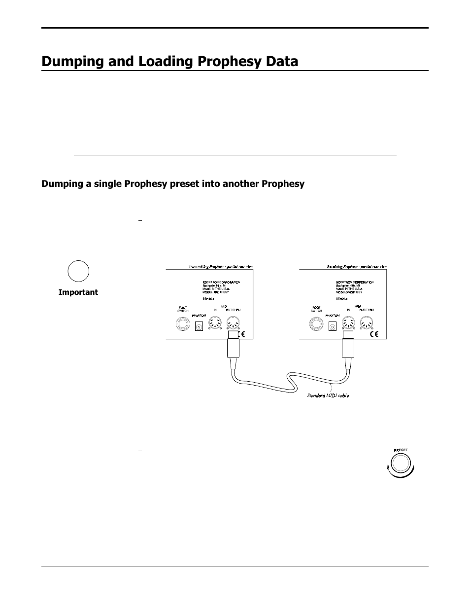 Dumping and loading prophesy data | Rocktron Prophesy II User Manual | Page 86 / 96