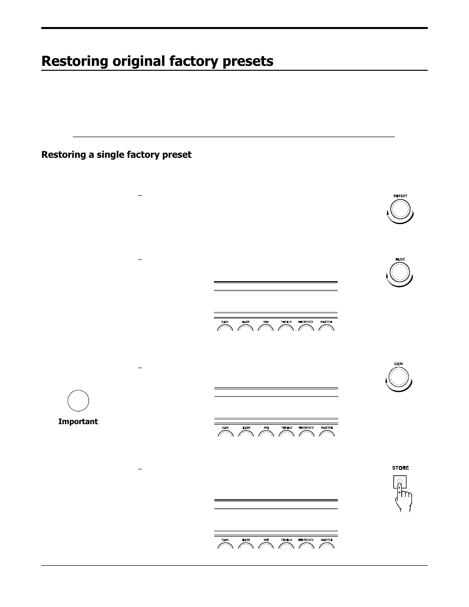 Restoring original factory presets | Rocktron Prophesy II User Manual | Page 91 / 96