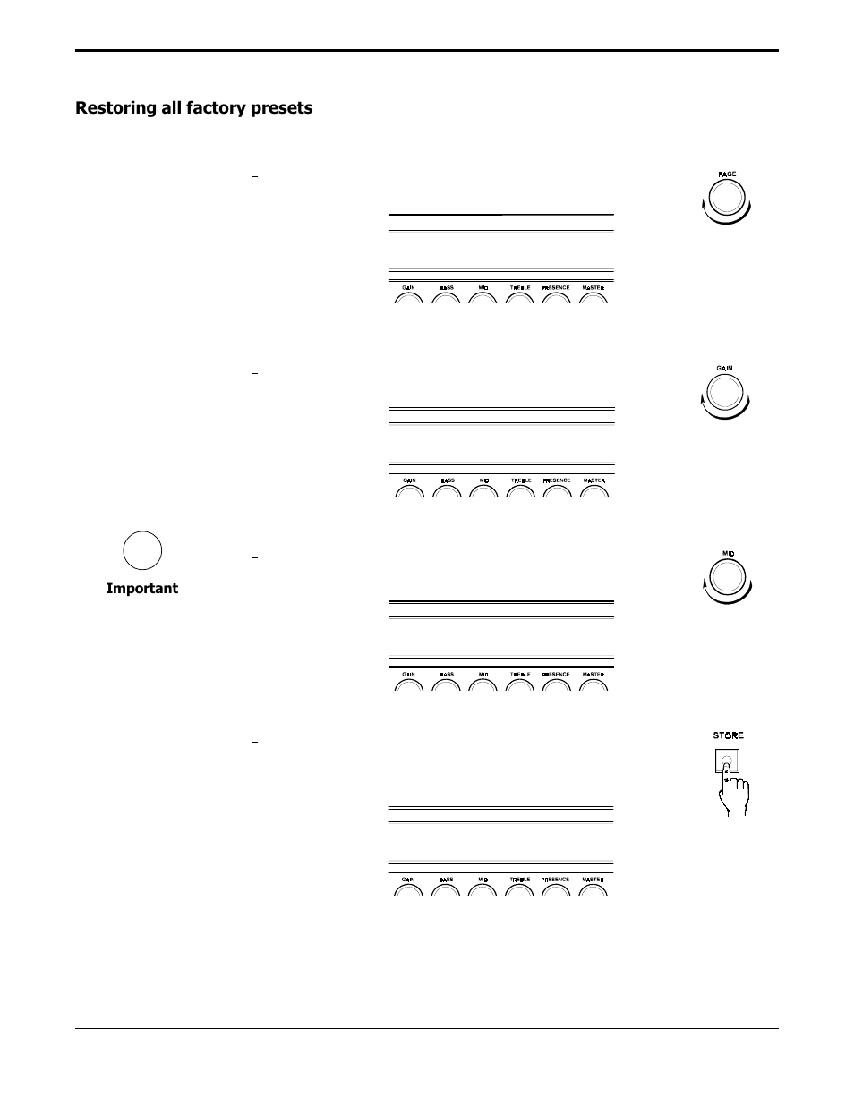 Restoring all factory presets | Rocktron Prophesy II User Manual | Page 92 / 96
