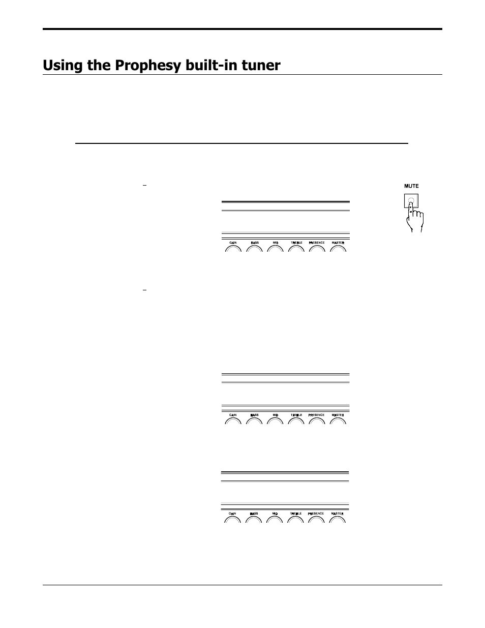 Using the prophesy built-in tuner | Rocktron Prophesy II User Manual | Page 93 / 96