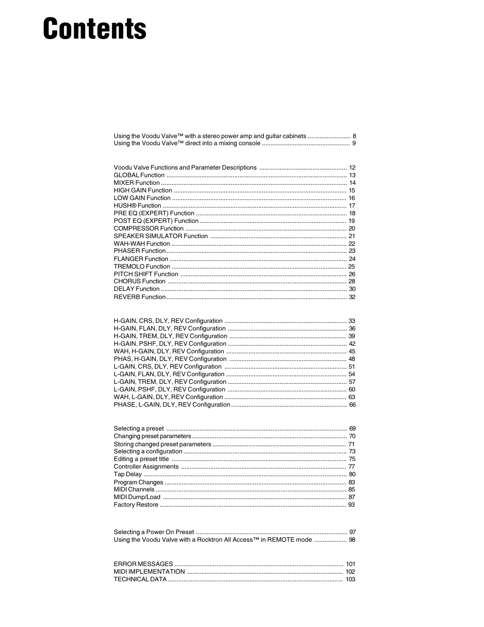 Rocktron VooDu Valve User Manual | Page 3 / 105