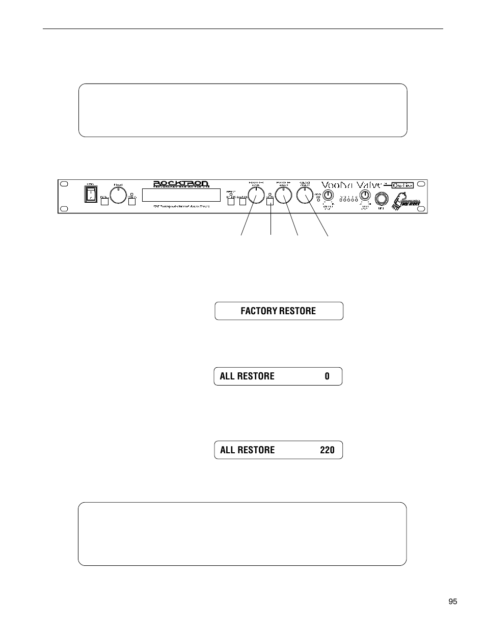 Restoring a single factory preset, Restoring a single factory preset: 5 | Rocktron VooDu Valve User Manual | Page 97 / 105