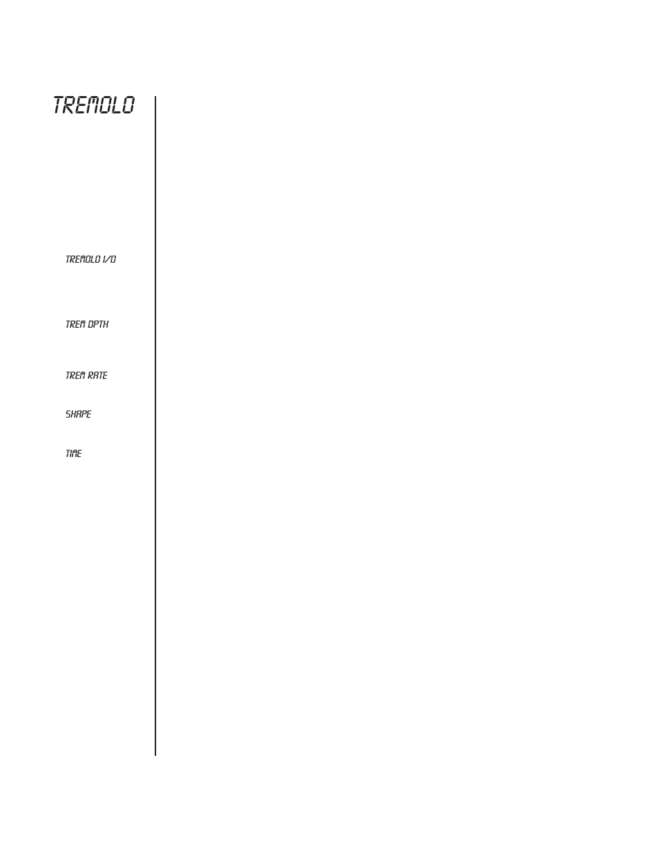 Tremolo, Function | Rocktron Blue Thunder User Manual | Page 26 / 64