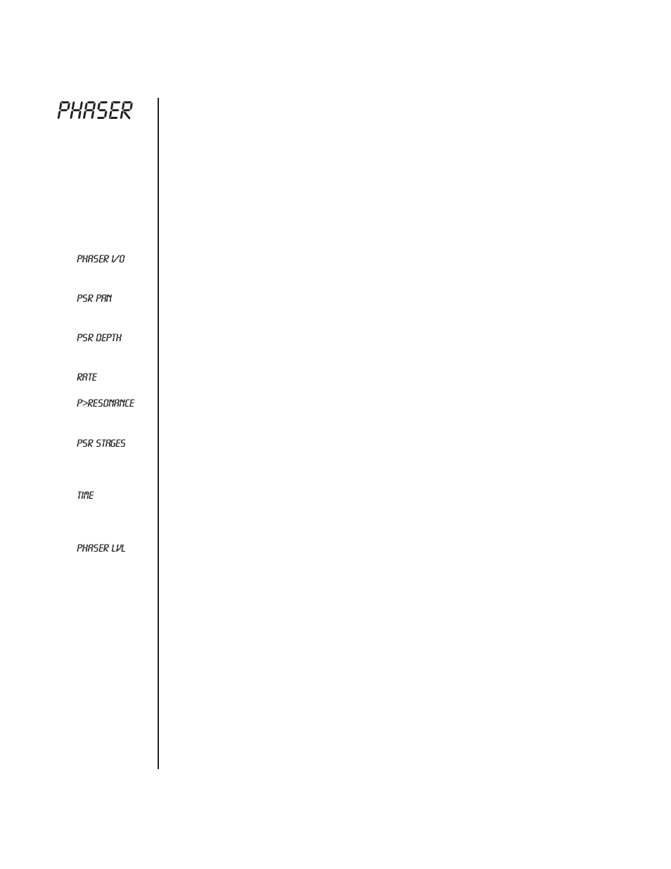 Phaser, Function | Rocktron Blue Thunder User Manual | Page 27 / 64